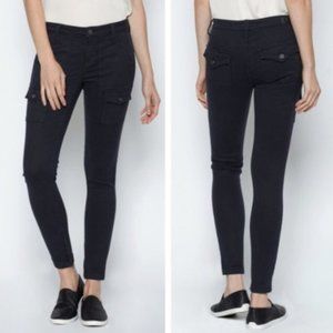 Joie Black So Real Skinny Cargo Pants